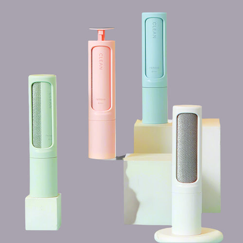 2-1 Reusable Pet Hair Remover Brush Lint Roller Portable Effective Self Cleaning Tool for Cat Dog Fur Hair Dust Removal Brush