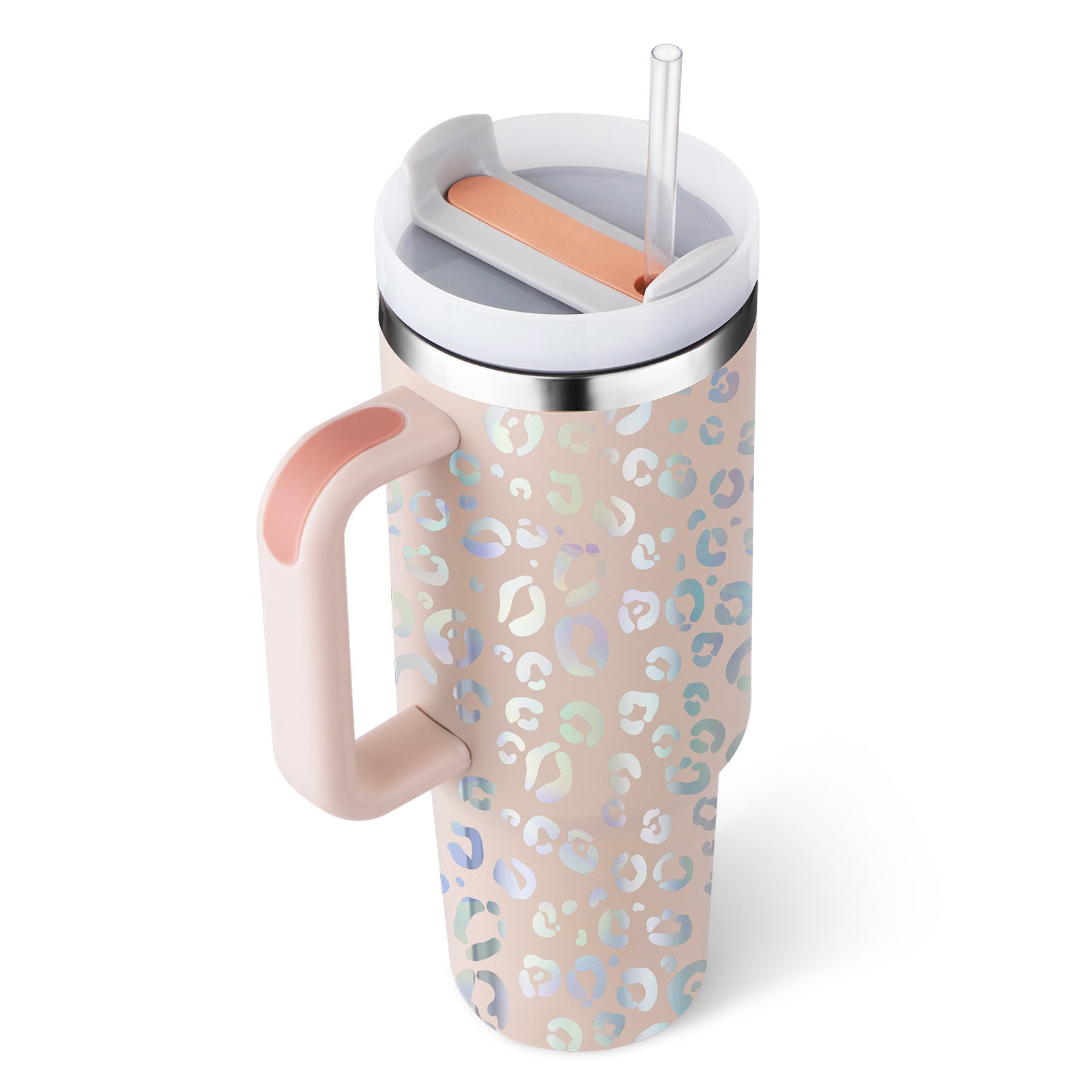 40 Oz Spill-Proof Coffee Tumbler – Handle, Straw & Lid | Vacuum Insulated Mug for Car, Gym, Gifts