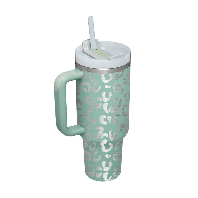 40 Oz Spill-Proof Coffee Tumbler – Handle, Straw & Lid | Vacuum Insulated Mug for Car, Gym, Gifts