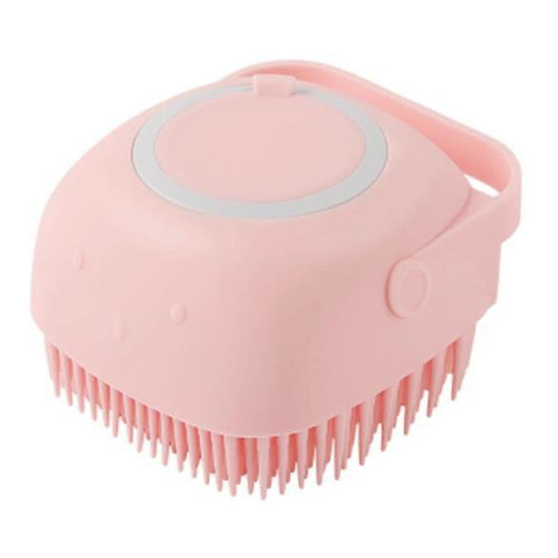 Silicone Pet Bath & Massage Brush with Shampoo Dispenser