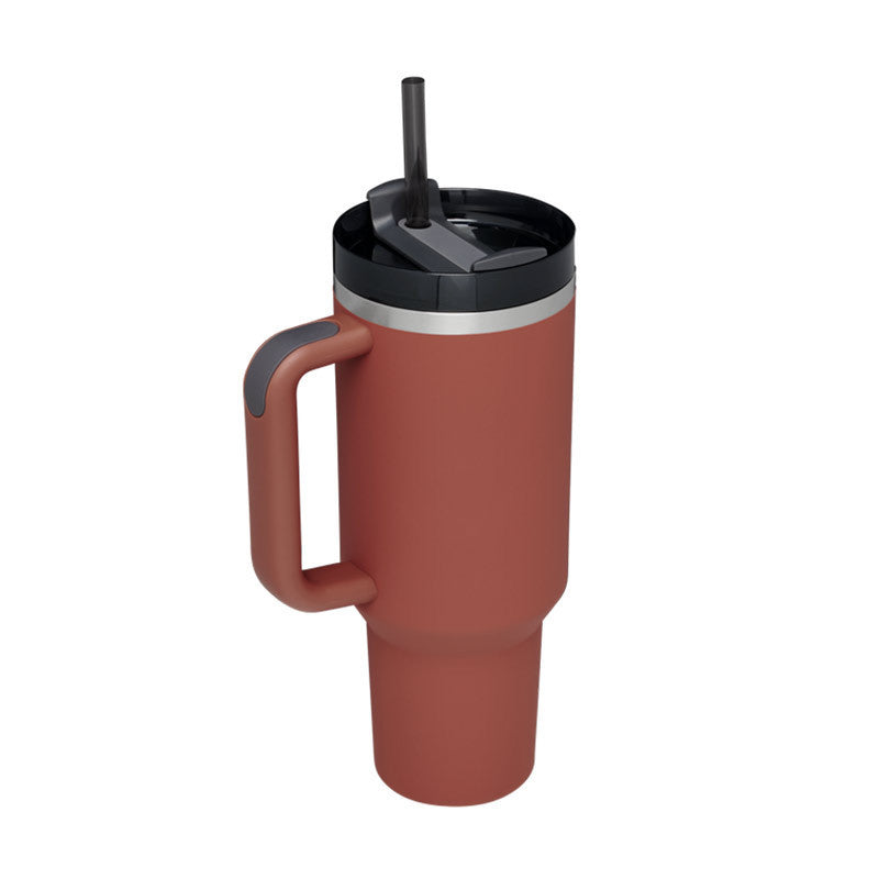 40 Oz Spill-Proof Coffee Tumbler – Handle, Straw & Lid | Vacuum Insulated Mug for Car, Gym, Gifts