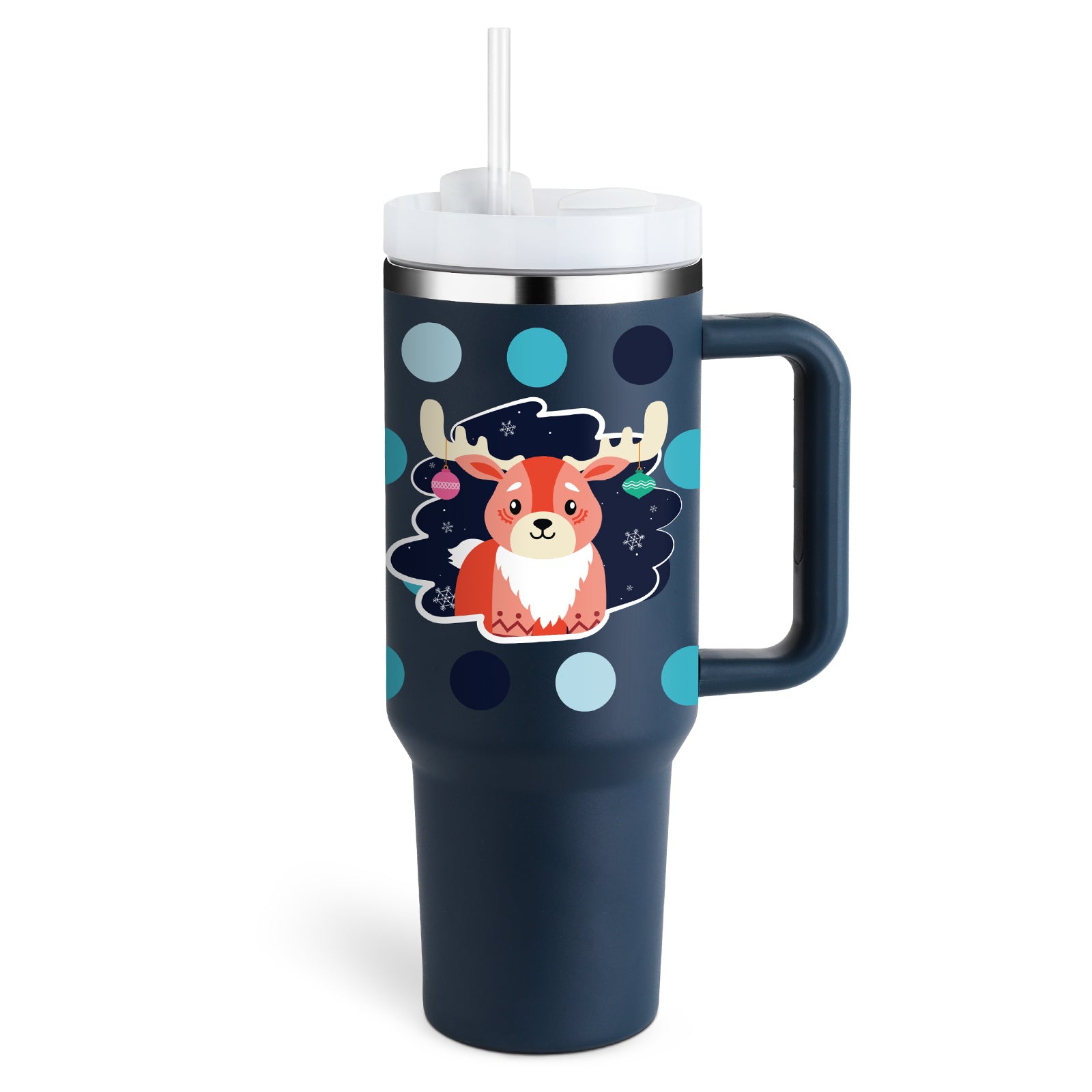 40 Oz Spill-Proof Coffee Tumbler – Handle, Straw & Lid | Vacuum Insulated Mug for Car, Gym, Gifts