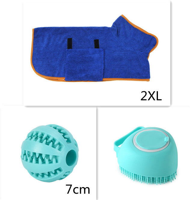 Silicone Pet Bath & Massage Brush with Shampoo Dispenser