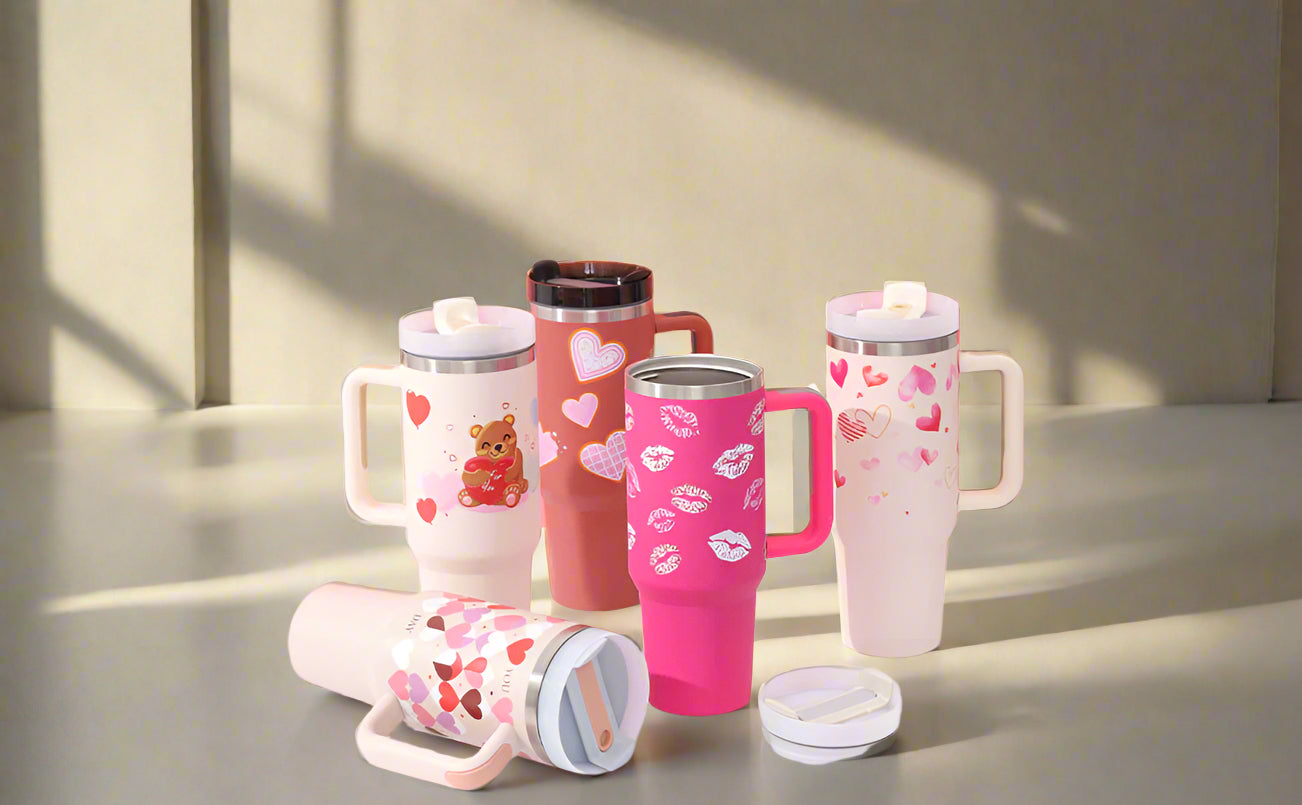40 Oz Spill-Proof Coffee Tumbler – Handle, Straw & Lid | Vacuum Insulated Mug for Car, Gym, Gifts