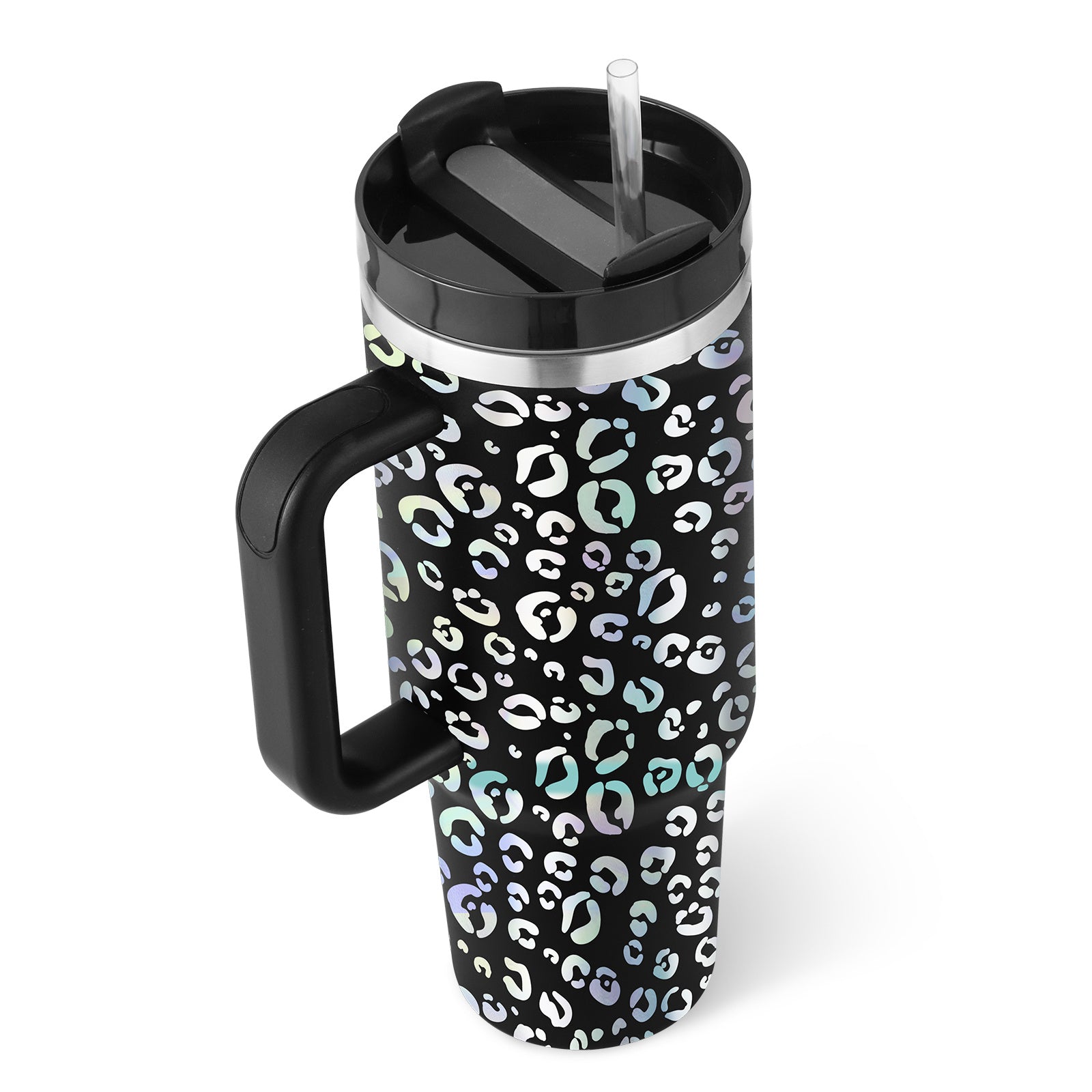 40 Oz Spill-Proof Coffee Tumbler – Handle, Straw & Lid | Vacuum Insulated Mug for Car, Gym, Gifts