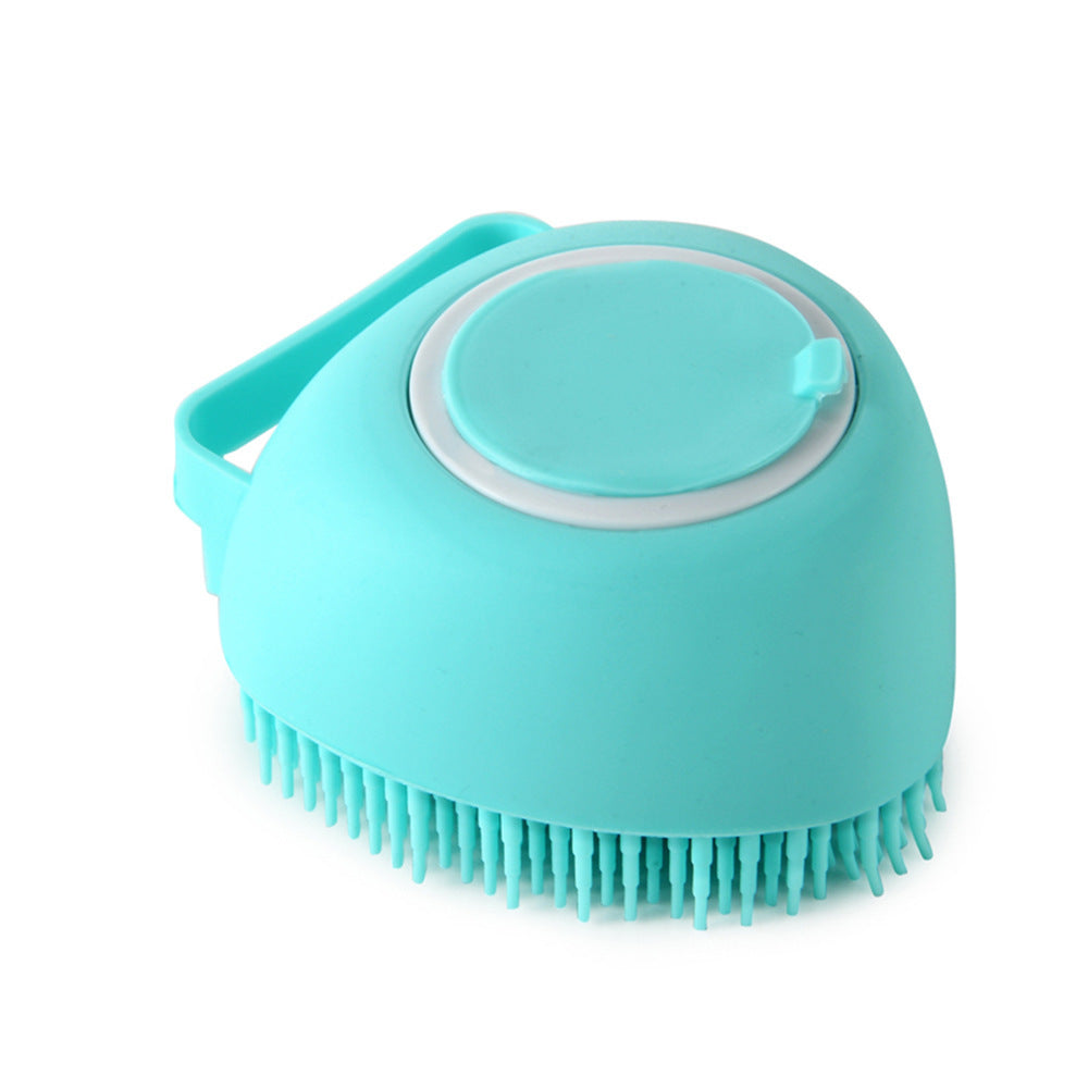 Silicone Pet Bath & Massage Brush with Shampoo Dispenser