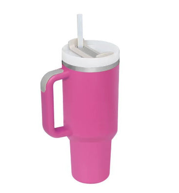 40 Oz Spill-Proof Coffee Tumbler – Handle, Straw & Lid | Vacuum Insulated Mug for Car, Gym, Gifts