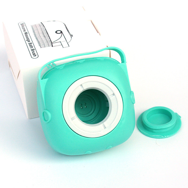 Silicone Pet Bath & Massage Brush with Shampoo Dispenser