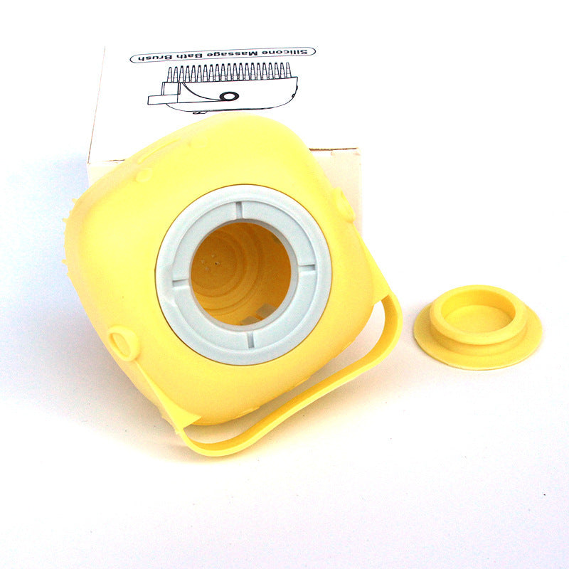 Silicone Pet Bath & Massage Brush with Shampoo Dispenser
