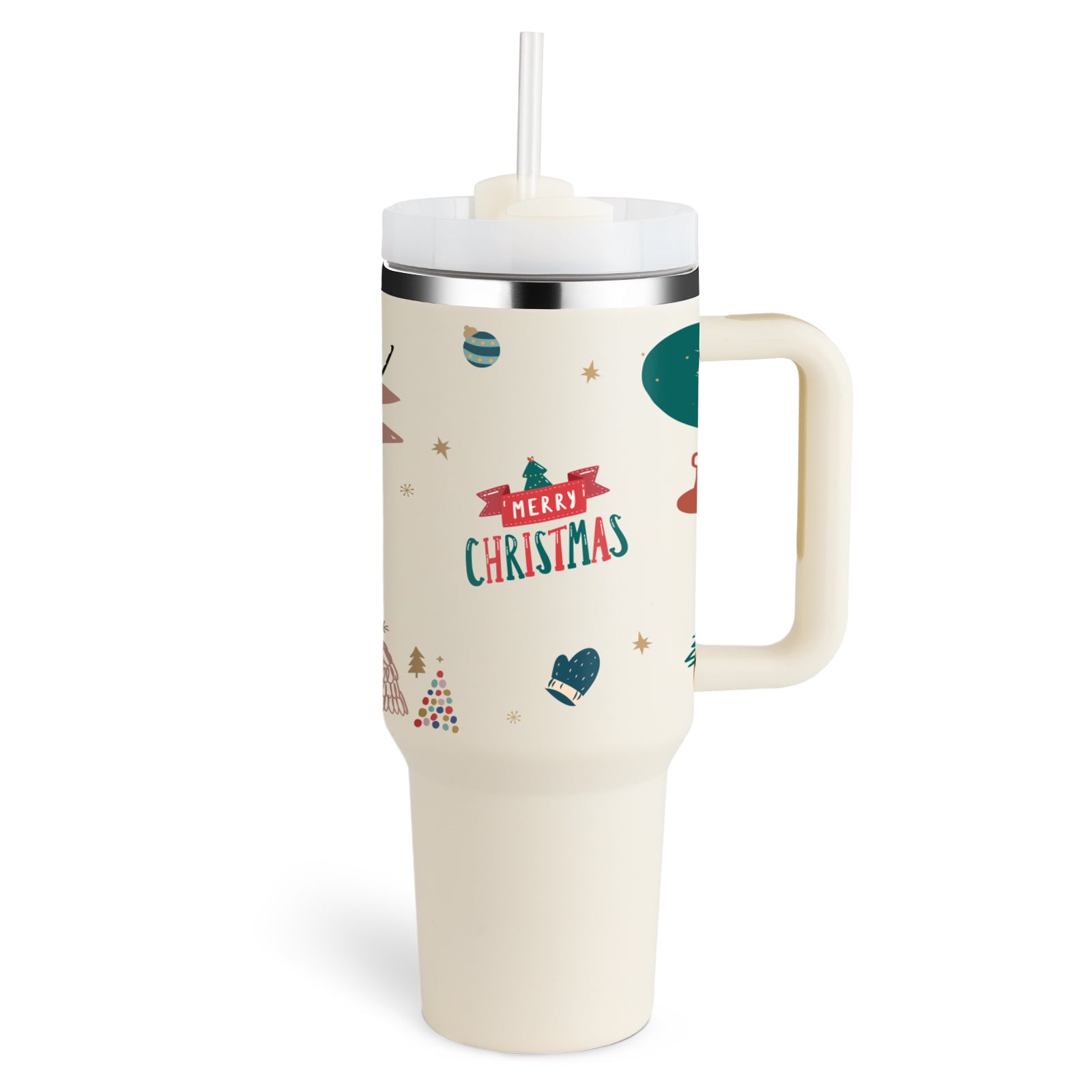 40 Oz Spill-Proof Coffee Tumbler – Handle, Straw & Lid | Vacuum Insulated Mug for Car, Gym, Gifts