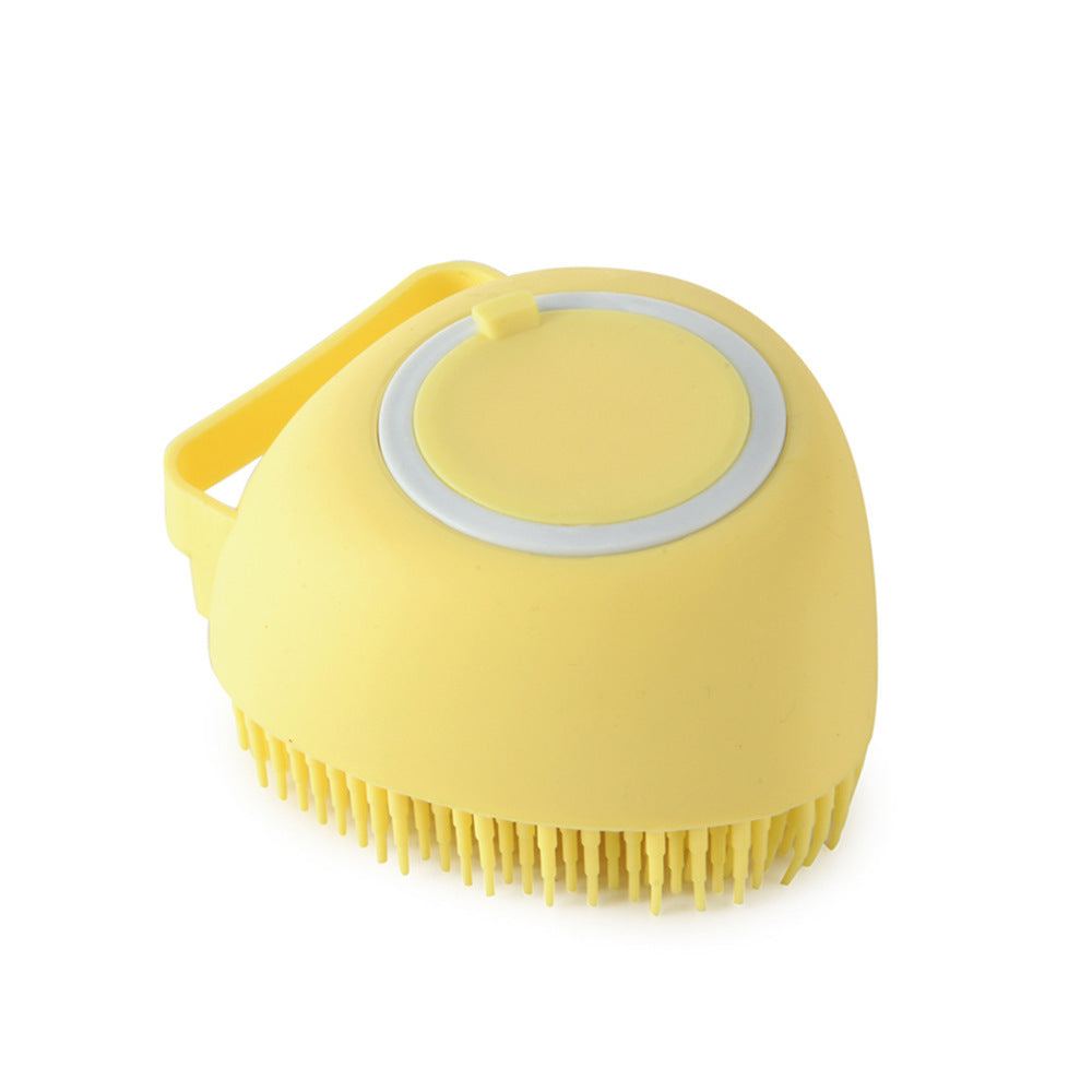 Silicone Pet Bath & Massage Brush with Shampoo Dispenser
