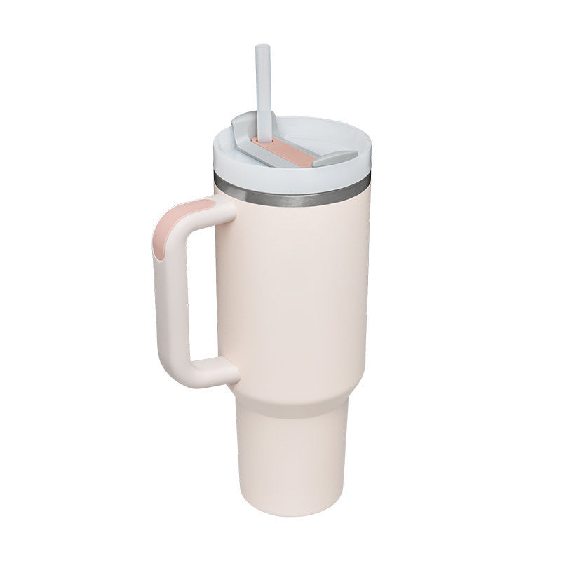 40 Oz Spill-Proof Coffee Tumbler – Handle, Straw & Lid | Vacuum Insulated Mug for Car, Gym, Gifts