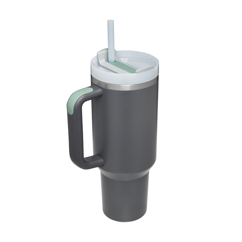 40 Oz Spill-Proof Coffee Tumbler – Handle, Straw & Lid | Vacuum Insulated Mug for Car, Gym, Gifts
