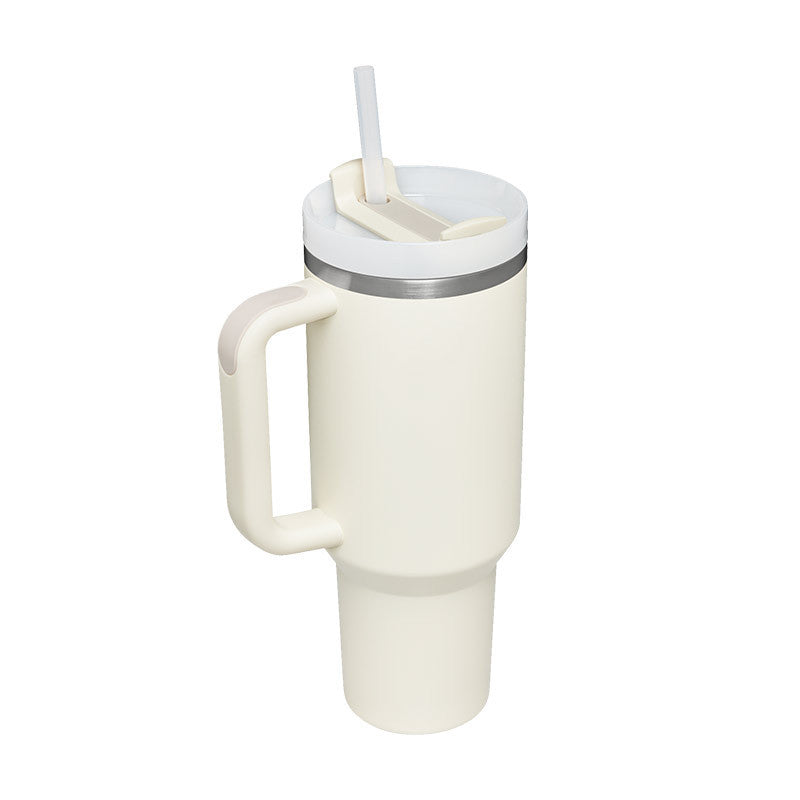 40 Oz Spill-Proof Coffee Tumbler – Handle, Straw & Lid | Vacuum Insulated Mug for Car, Gym, Gifts