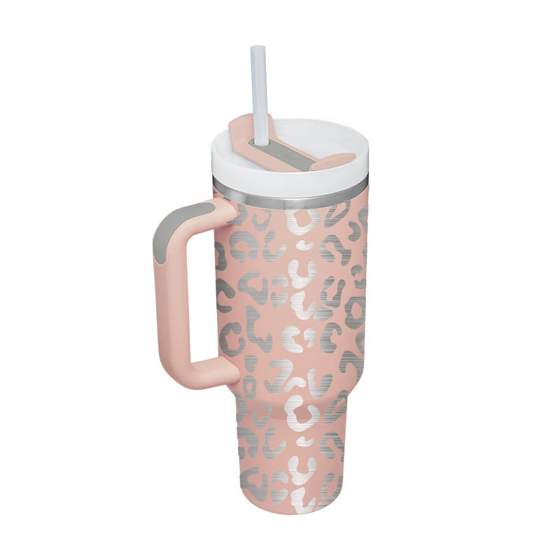 40 Oz Spill-Proof Coffee Tumbler – Handle, Straw & Lid | Vacuum Insulated Mug for Car, Gym, Gifts