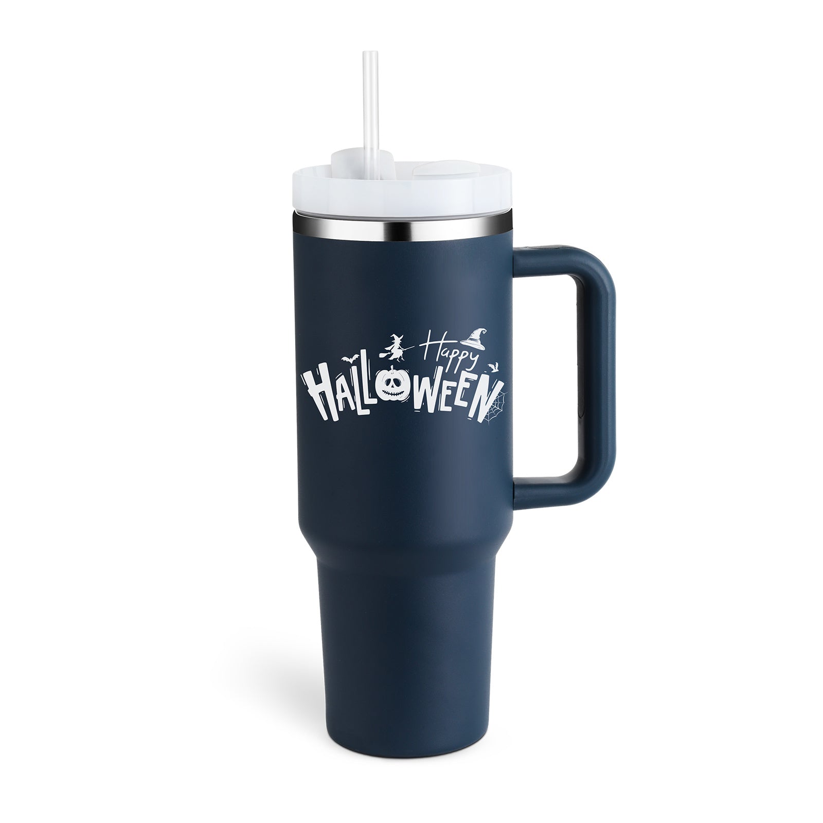 40 Oz Spill-Proof Coffee Tumbler – Handle, Straw & Lid | Vacuum Insulated Mug for Car, Gym, Gifts