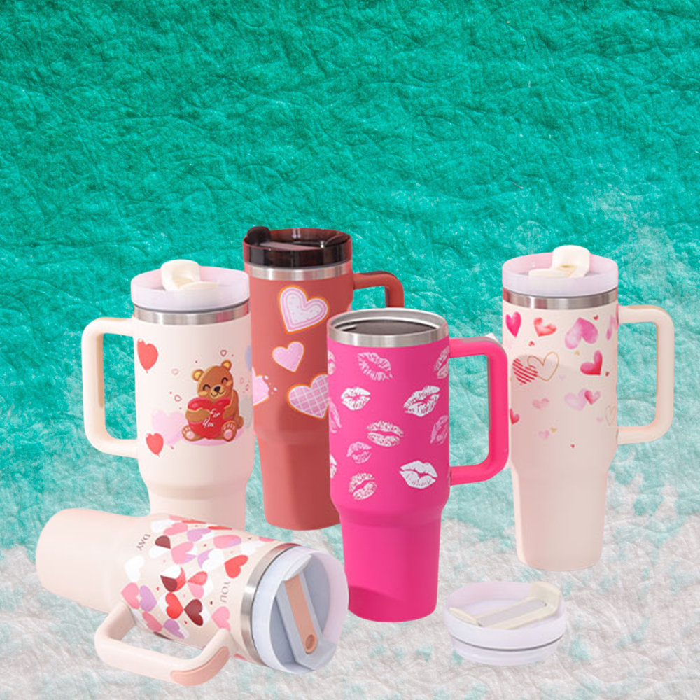 40 Oz Spill-Proof Coffee Tumbler – Handle, Straw & Lid | Vacuum Insulated Mug for Car, Gym, Gifts