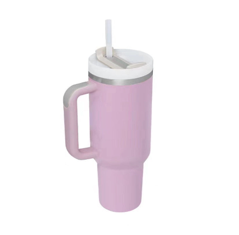 40 Oz Spill-Proof Coffee Tumbler – Handle, Straw & Lid | Vacuum Insulated Mug for Car, Gym, Gifts