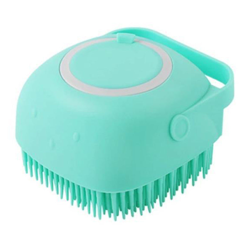 Silicone Pet Bath & Massage Brush with Shampoo Dispenser