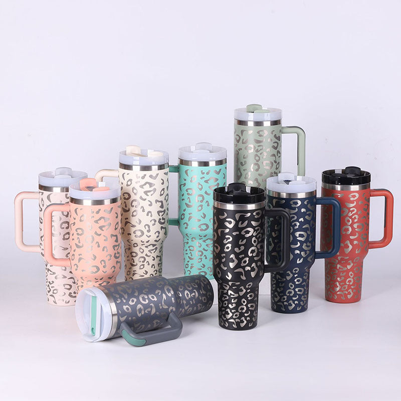 40 Oz Spill-Proof Coffee Tumbler – Handle, Straw & Lid | Vacuum Insulated Mug for Car, Gym, Gifts