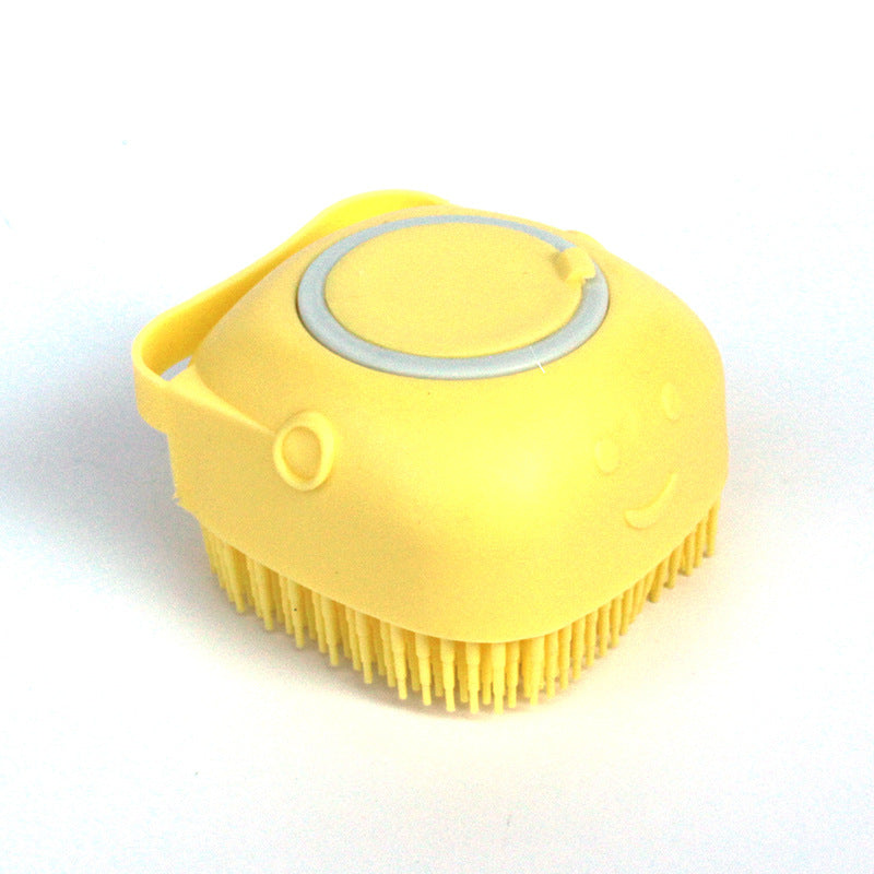 Silicone Pet Bath & Massage Brush with Shampoo Dispenser