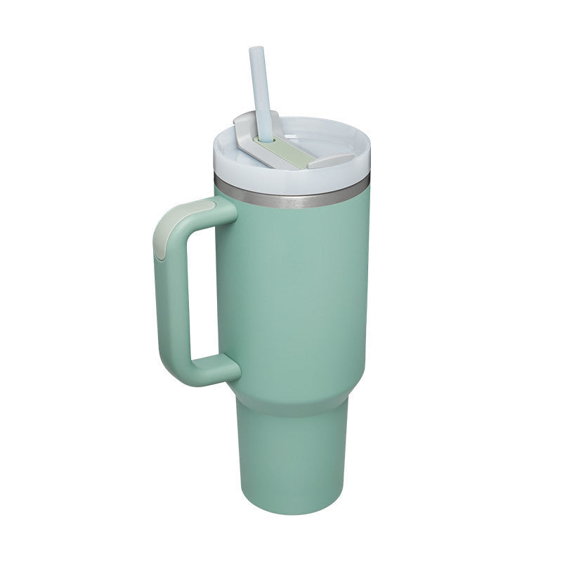 40 Oz Spill-Proof Coffee Tumbler – Handle, Straw & Lid | Vacuum Insulated Mug for Car, Gym, Gifts