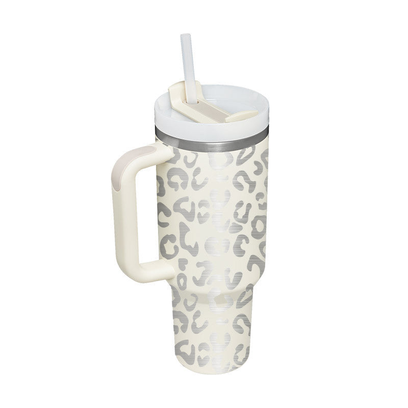 40 Oz Spill-Proof Coffee Tumbler – Handle, Straw & Lid | Vacuum Insulated Mug for Car, Gym, Gifts