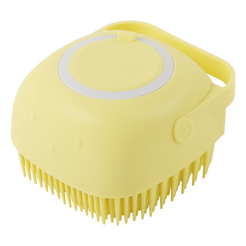 Silicone Pet Bath & Massage Brush with Shampoo Dispenser