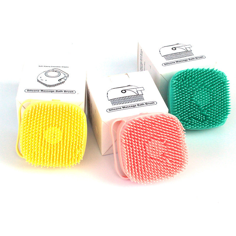 Silicone Pet Bath & Massage Brush with Shampoo Dispenser