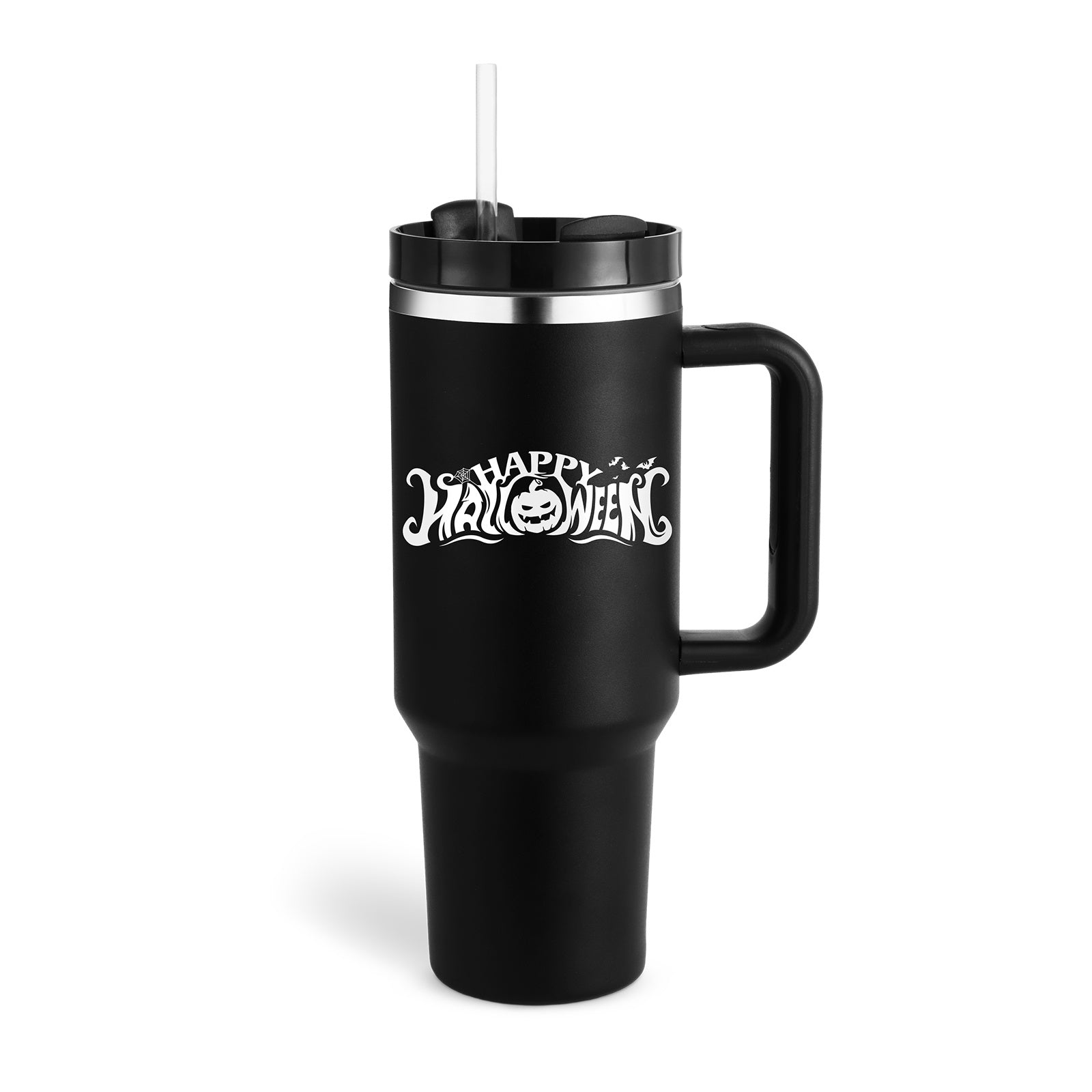 40 Oz Spill-Proof Coffee Tumbler – Handle, Straw & Lid | Vacuum Insulated Mug for Car, Gym, Gifts