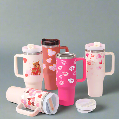 40 Oz Spill-Proof Coffee Tumbler – Handle, Straw & Lid | Vacuum Insulated Mug for Car, Gym, Gifts