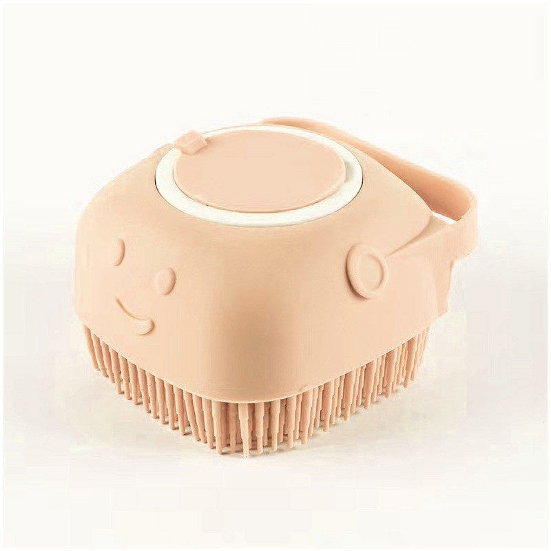 Silicone Pet Bath & Massage Brush with Shampoo Dispenser