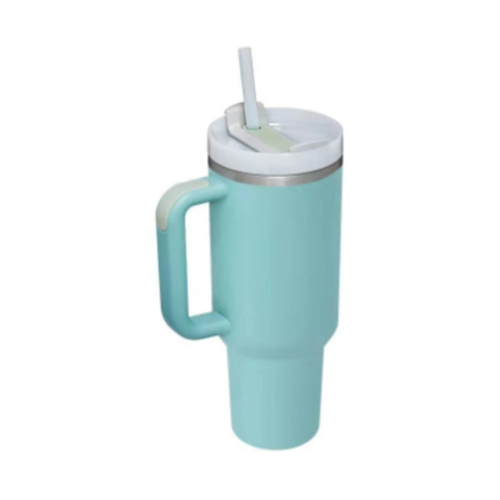 40 Oz Spill-Proof Coffee Tumbler – Handle, Straw & Lid | Vacuum Insulated Mug for Car, Gym, Gifts