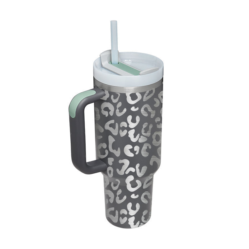 40 Oz Spill-Proof Coffee Tumbler – Handle, Straw & Lid | Vacuum Insulated Mug for Car, Gym, Gifts