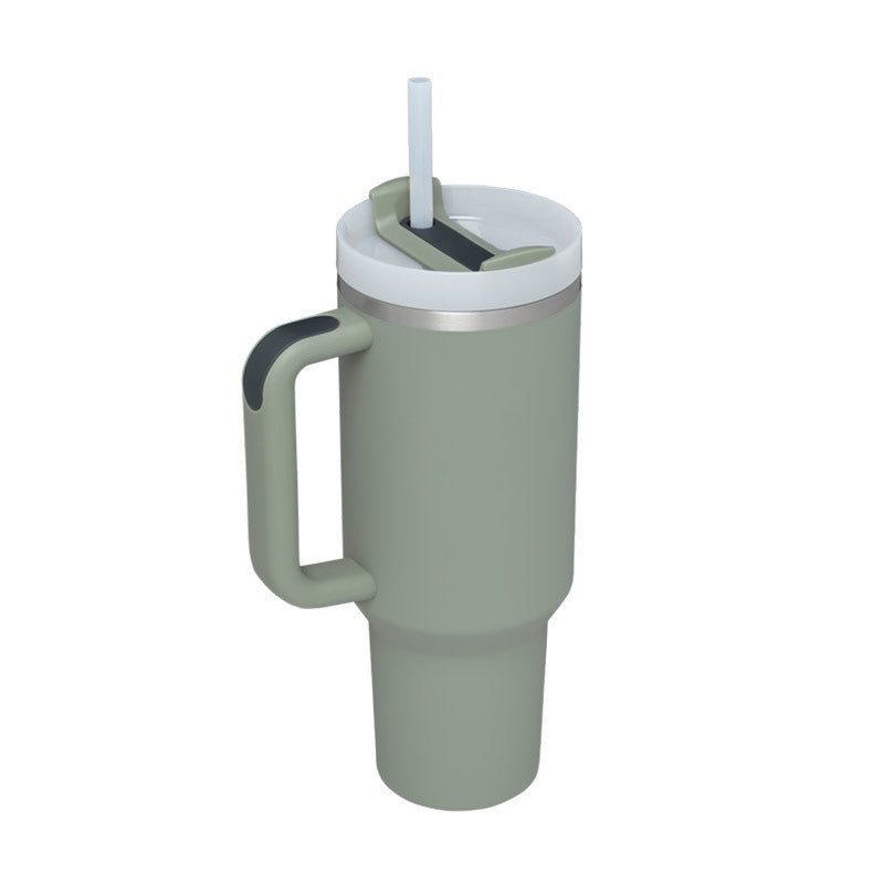 40 Oz Spill-Proof Coffee Tumbler – Handle, Straw & Lid | Vacuum Insulated Mug for Car, Gym, Gifts
