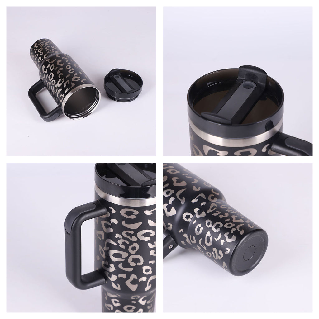 40 Oz Spill-Proof Coffee Tumbler – Handle, Straw & Lid | Vacuum Insulated Mug for Car, Gym, Gifts