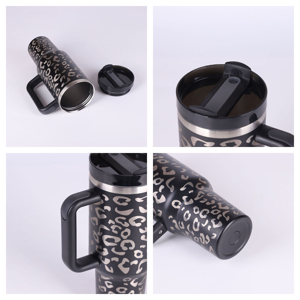 40 Oz Spill-Proof Coffee Tumbler – Handle, Straw & Lid | Vacuum Insulated Mug for Car, Gym, Gifts